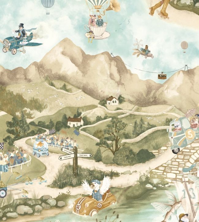 Tally Ho! Wallpaper by Brand McKenzie Village Green