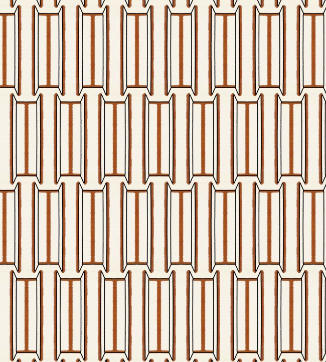 Tangier Wallpaper by Ottoline White and Brown