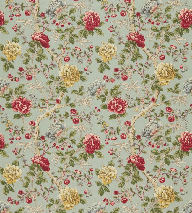 Tangley Fabric by Morris & Co Eggshell/Red