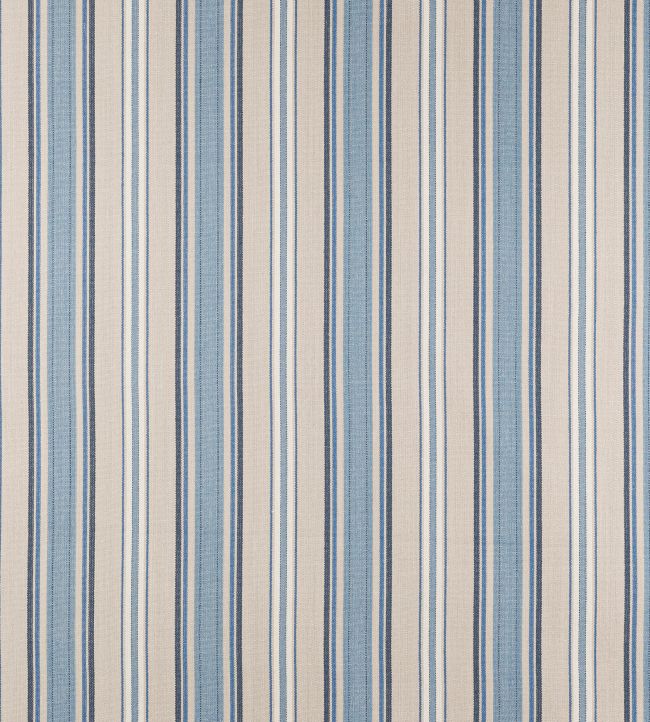Tango Stripe Fabric by Jane Churchill Linen/Blue