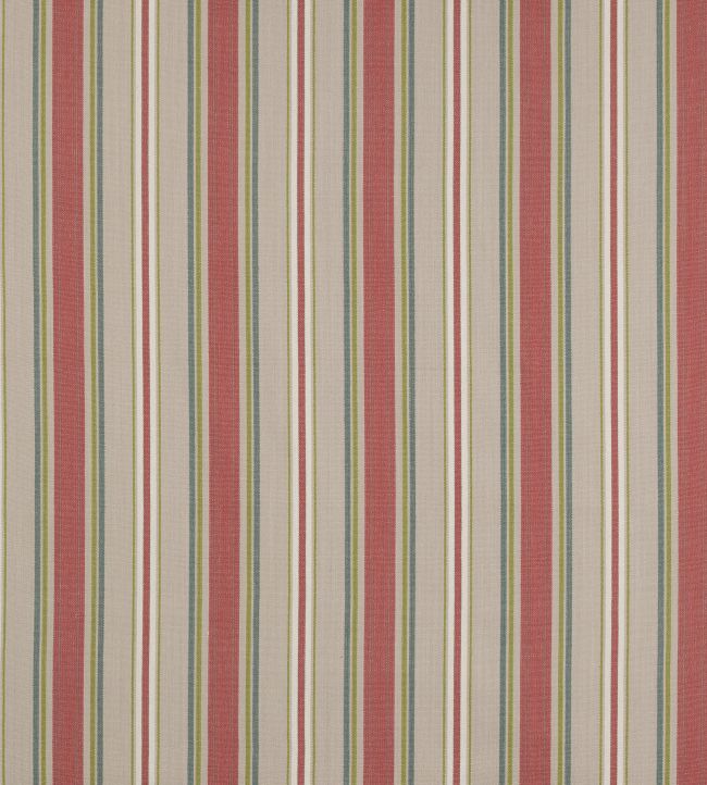 Tango Stripe Fabric by Jane Churchill Red/Green