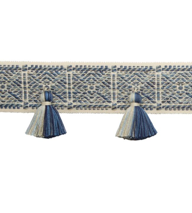 Taos Tasseled Border Trimming by Samuel & Sons Blue Sky