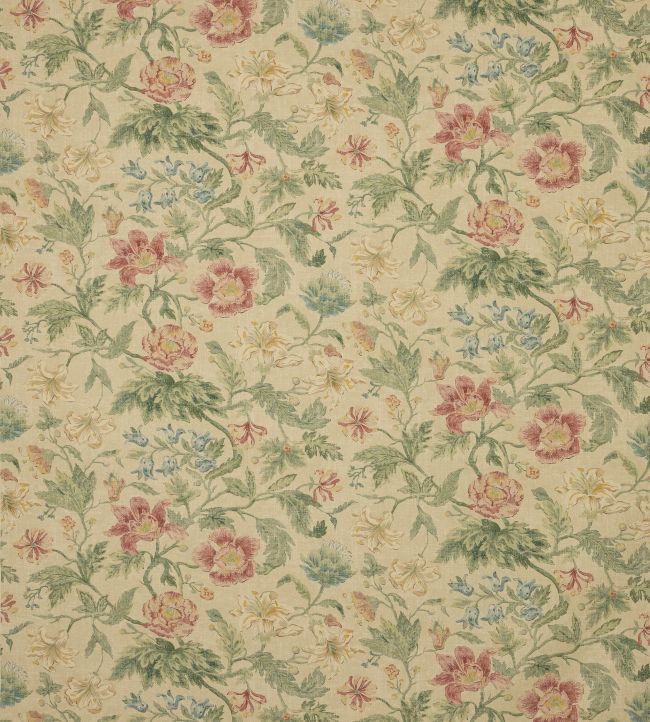Tapestry Garden Fabric by Colefax and Fowler Pink/Green