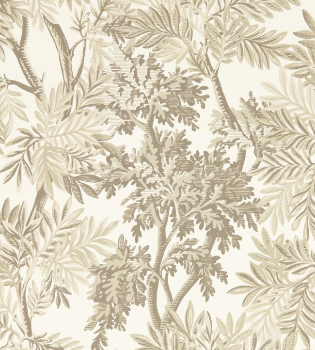 Tapestry Trees Wallpaper by Sanderson Raw Chocolate/Slip