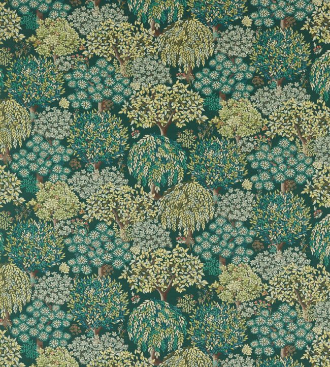 Tatton Linen Fabric by Studio G Forest