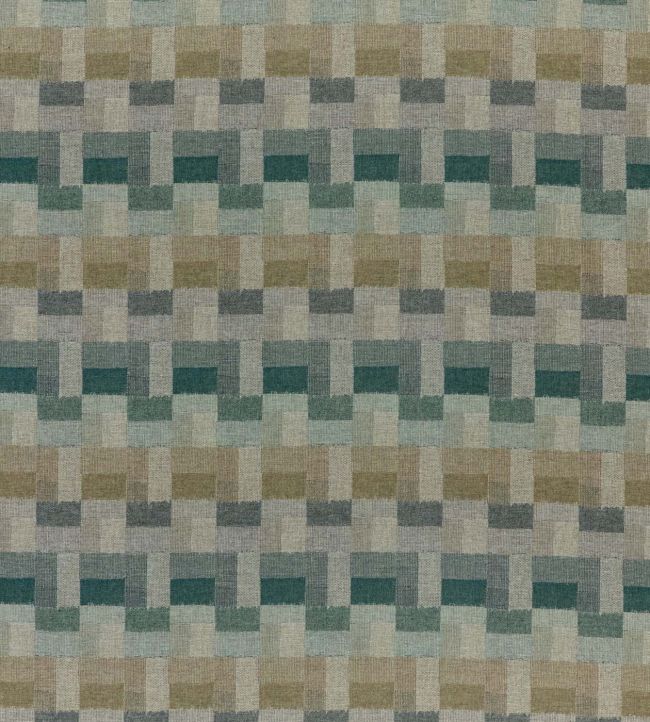 Tavistone Wool Fabric by Sanderson Mineral Blue/Maple
