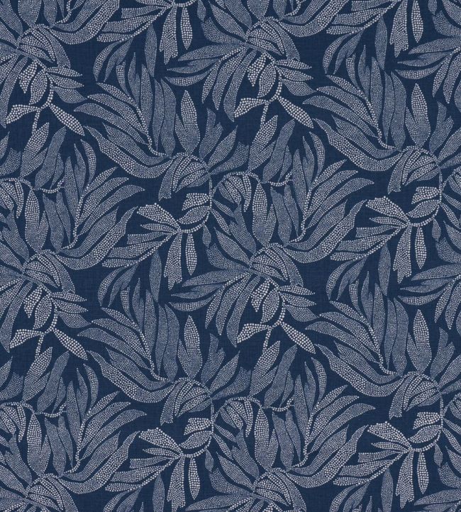 Tayrona Palm Mosaic Fabric by Schumacher Pacific Ocean Hues