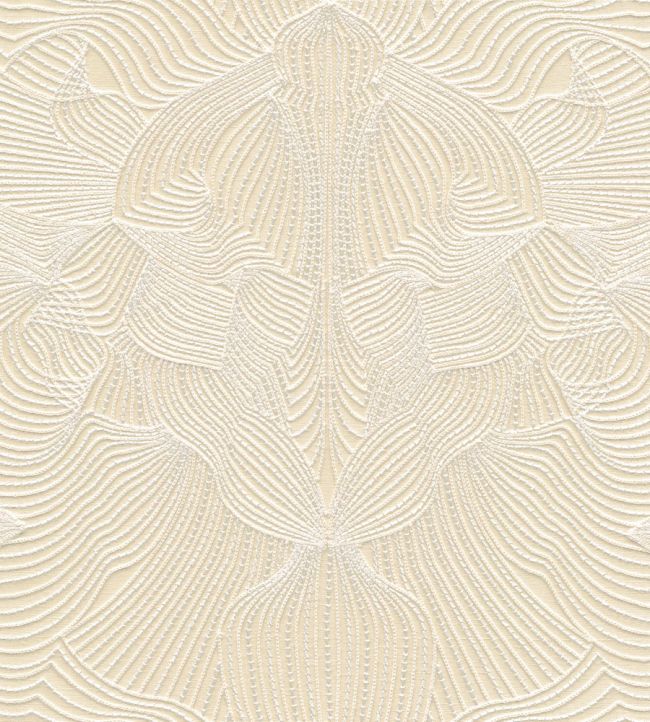 Techno Bee Embroidered Wallpaper by Moooi Ivory