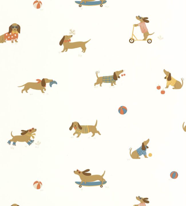 Teckel Wallpaper by Caselio Rouge bleu
