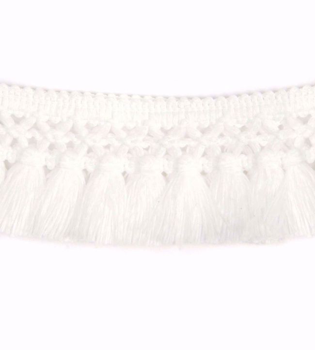 Teepee Fringe Trim by Christopher Farr Cloth Bianco