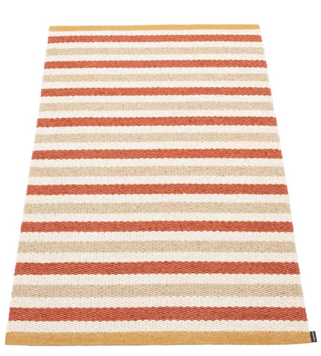 Pappelina Teo rug Brick/Beige/Vanilla TE4C712 Brick/Beige/Vanilla