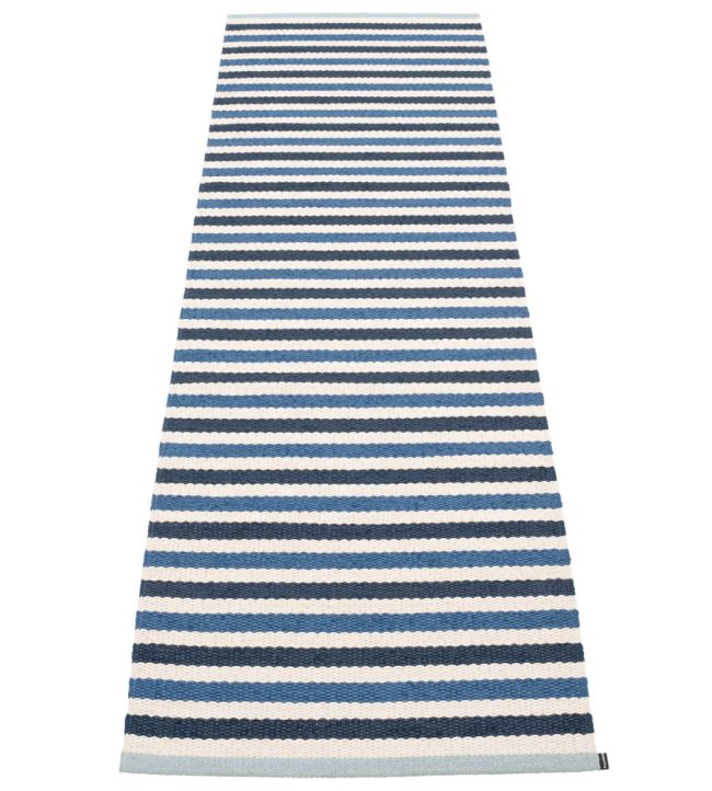 Pappelina Teo Runner rug Denim/Dark Blue/Vanilla TE3E724 Denim/Dark Blue/Vanilla