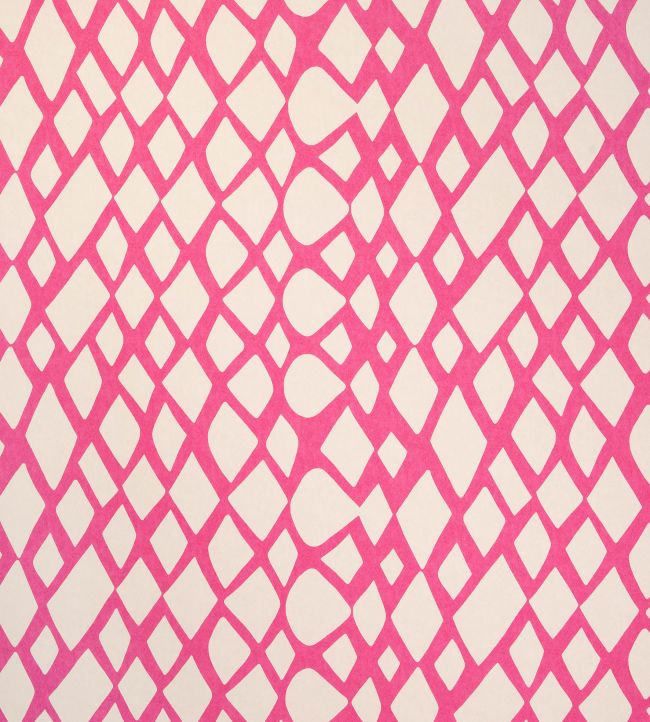 Tesserae Wallpaper by Christopher Farr Cloth Fuchsia