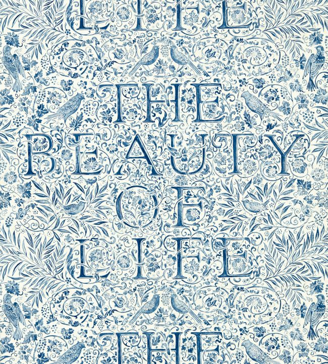 The Beauty of Life Wallpaper by Morris & Co Indigo
