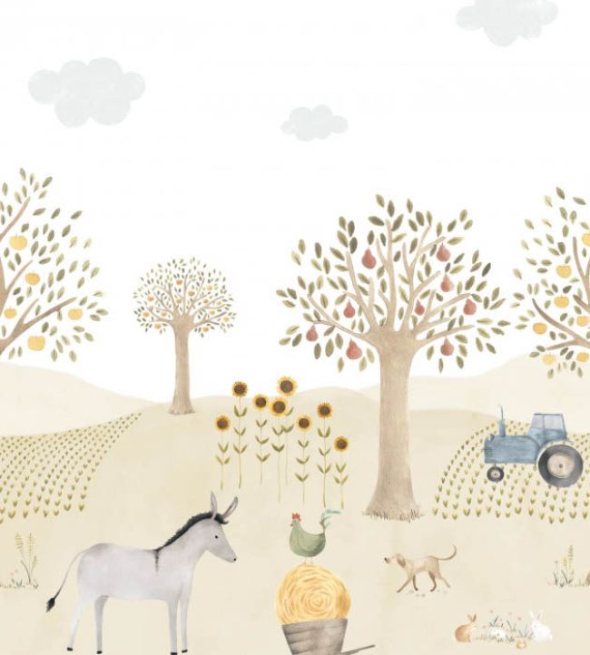 The Farm Adventures With Donkey Mural by Casadeco Naturel
