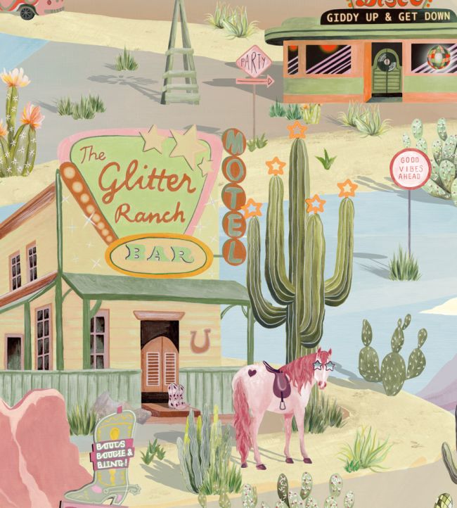 The Glitter Ranch Wallpaper by Brand McKenzie Summer