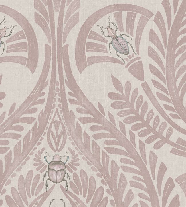 The Great Damask Wallpaper by Brand McKenzie Dusty Pink