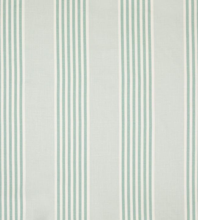 The Hudson Stripe Fabric by Christopher Farr Cloth Aqua