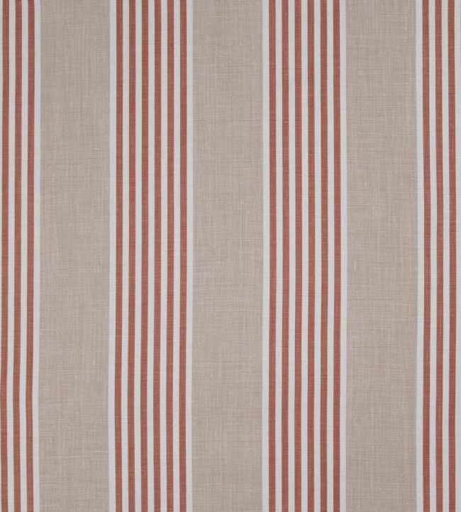 The Hudson Stripe Fabric by Christopher Farr Cloth Taupe