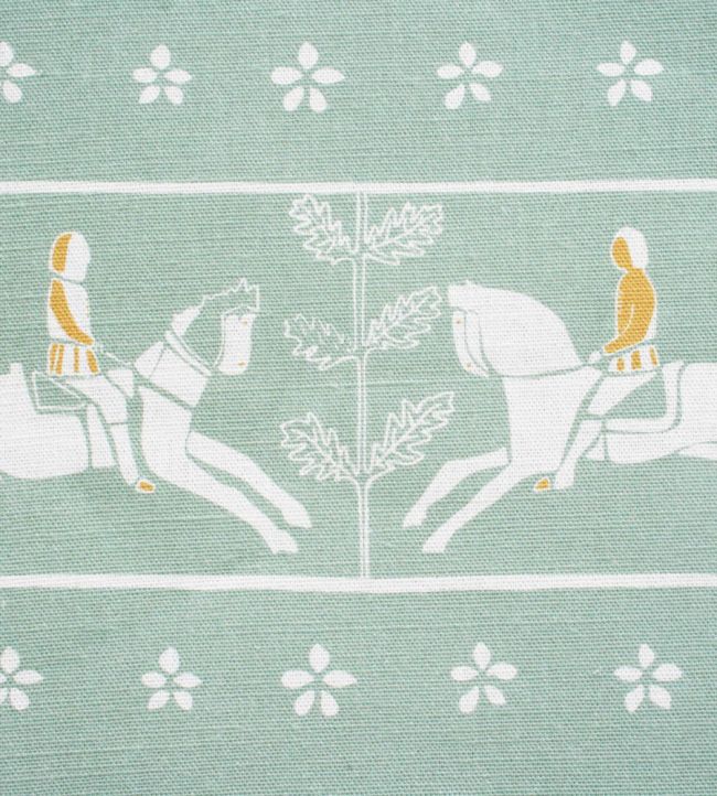 The Journeyman Fabric by Kate Medlicott Duck Egg