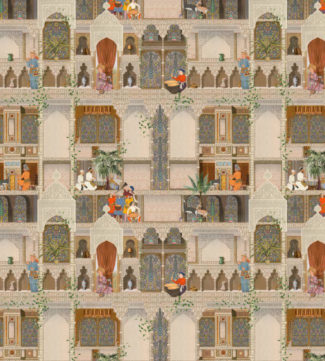 The Kasbah Wallpaper by MINDTHEGAP Taupe/Green