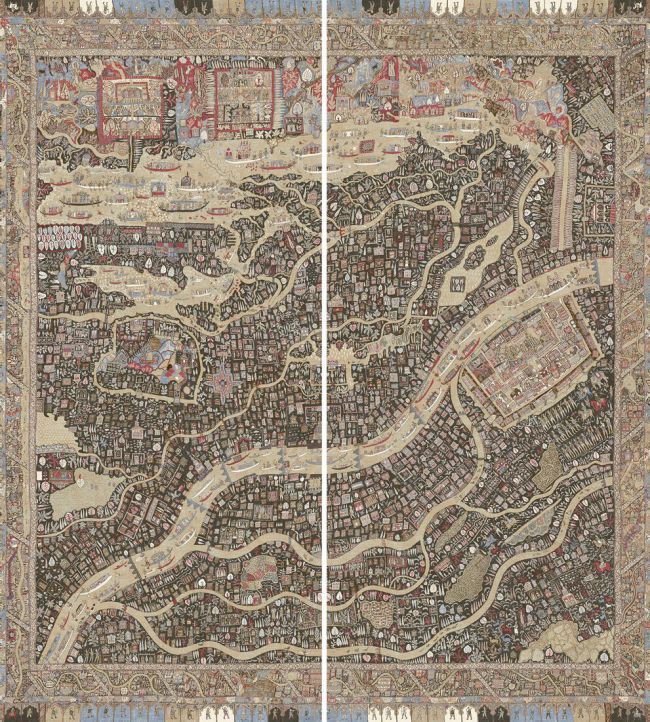 The Map Maxi Mural by Lewis & Wood Twilight