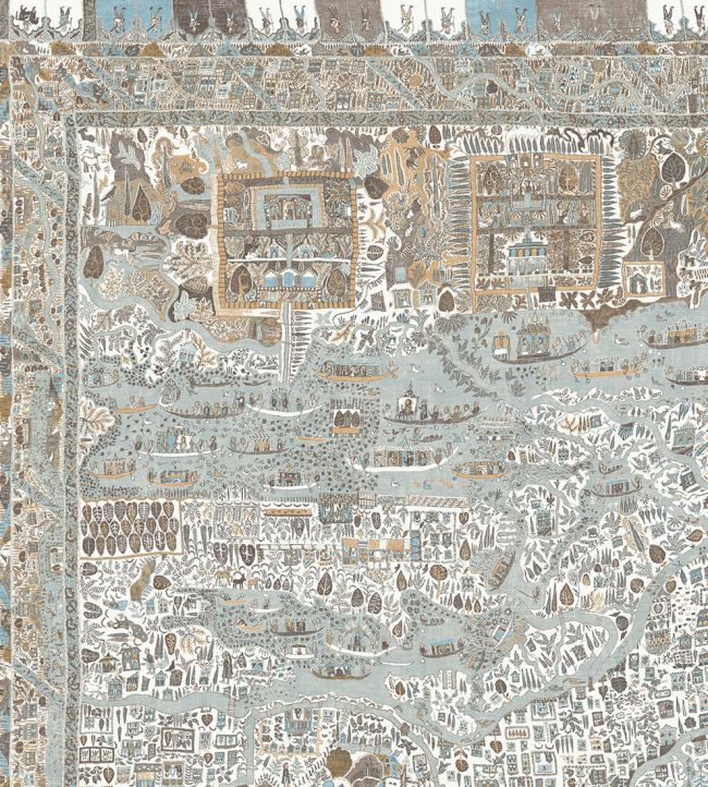 The Map Mini Mural by Lewis & Wood Aqua Vita