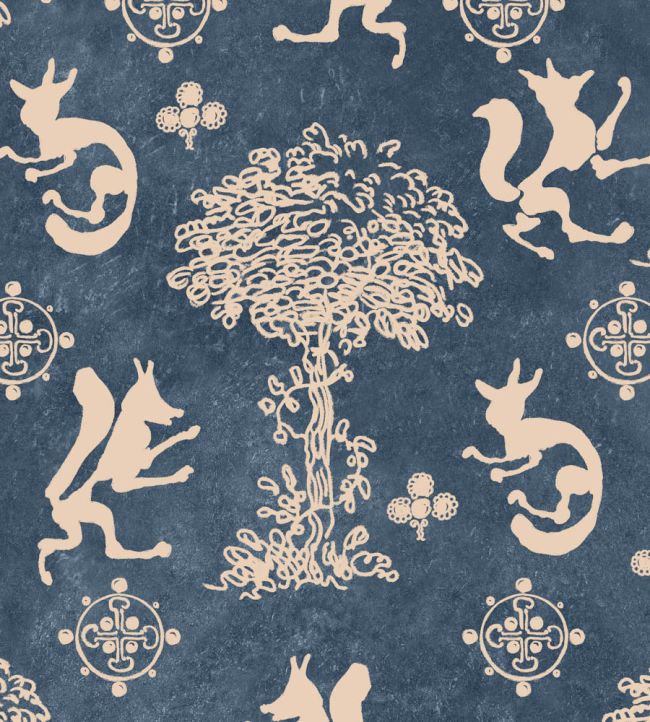 The Silly Fox Wallpaper by MINDTHEGAP Denim