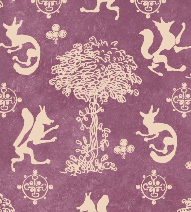 The Silly Fox Wallpaper by MINDTHEGAP Mauve