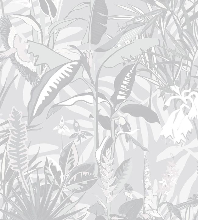 The Tropics Wallpaper by Brand McKenzie Stone Grey