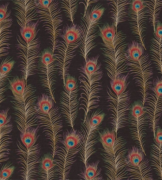 Themis Wallpaper by Sanderson Carbon/Purple