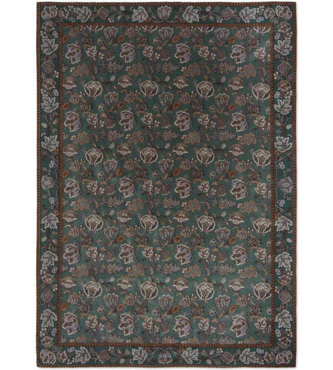 Morris & Co Theodosia rug Bottle Green 131207200300 Bottle Green