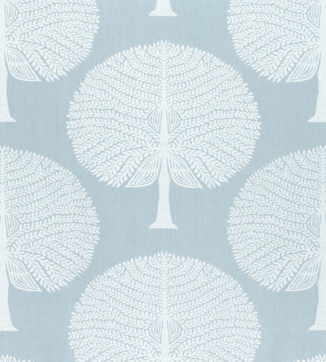 Mulberry Tree Fabric by Thibaut Spa Blue