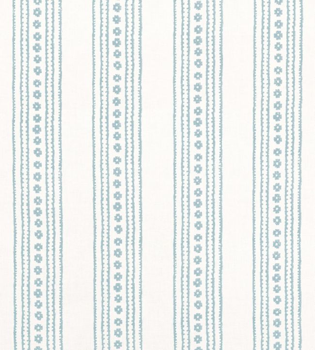 New Haven Stripe Fabric by Thibaut Spa Blue