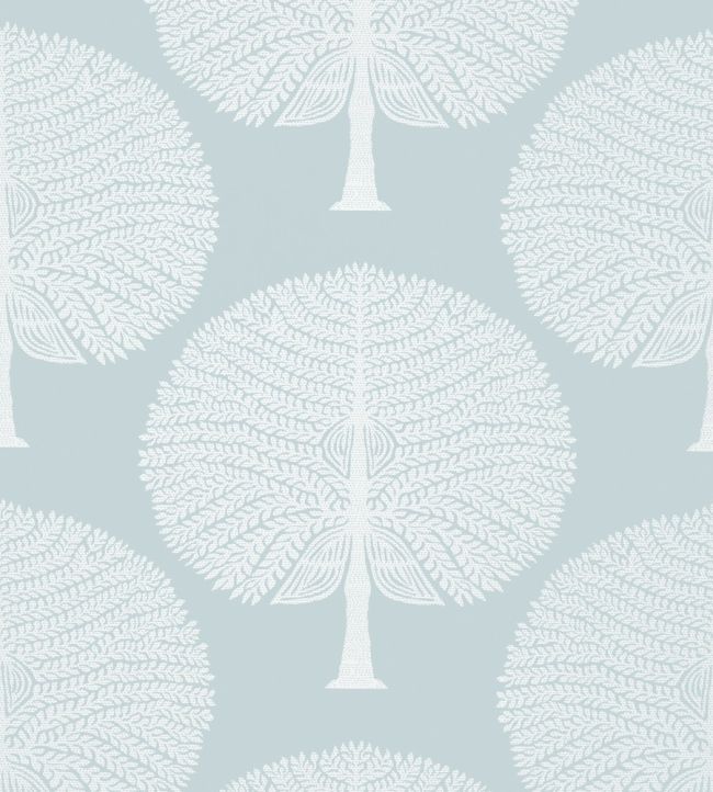 Mulberry Tree Wallpaper by Thibaut Spa Blue