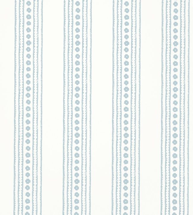 New Haven Stripe Wallpaper by Thibaut Spa Blue