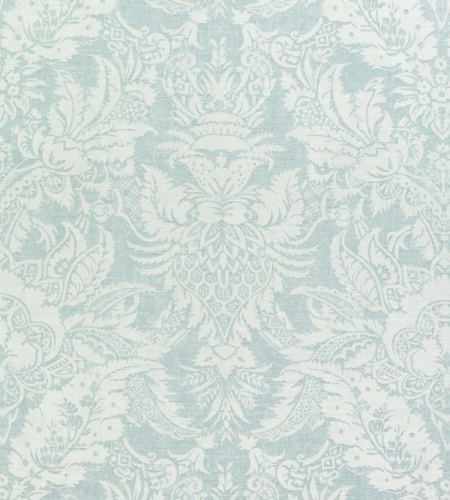 Chardonnet Damask Fabric by Thibaut Aqua