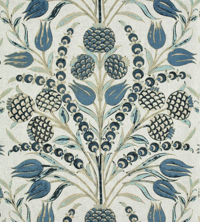 Corneila Fabric by Thibaut Aqua/Blue