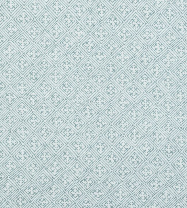 Laos Fabric by Thibaut Aqua