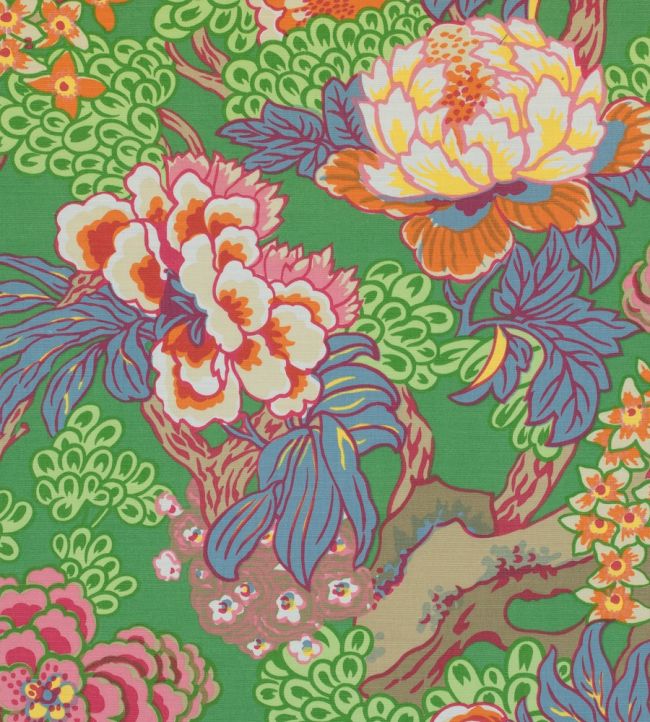 Honshu Fabric by Thibaut Green