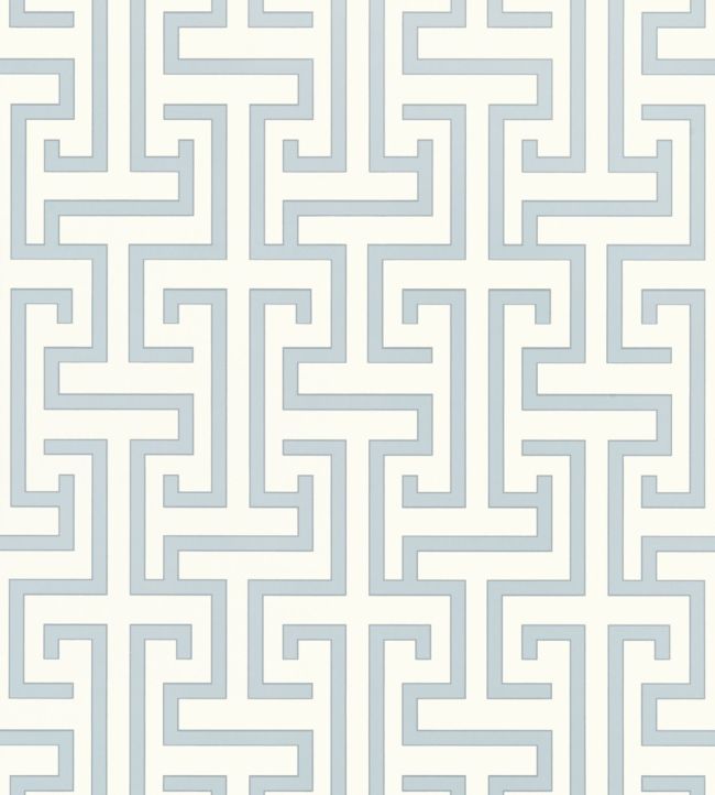 Ming Trail Wallpaper by Thibaut Light Blue