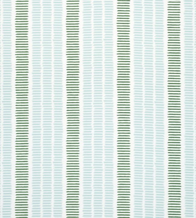 Topsail Stripe Fabric by Thibaut Seafoam and Kelly Green