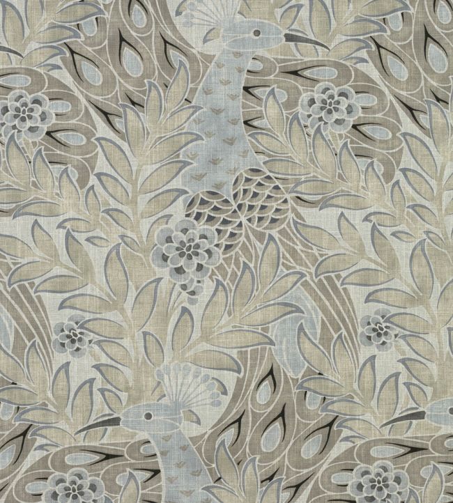 Desmond Fabric by Thibaut Beige and Grey