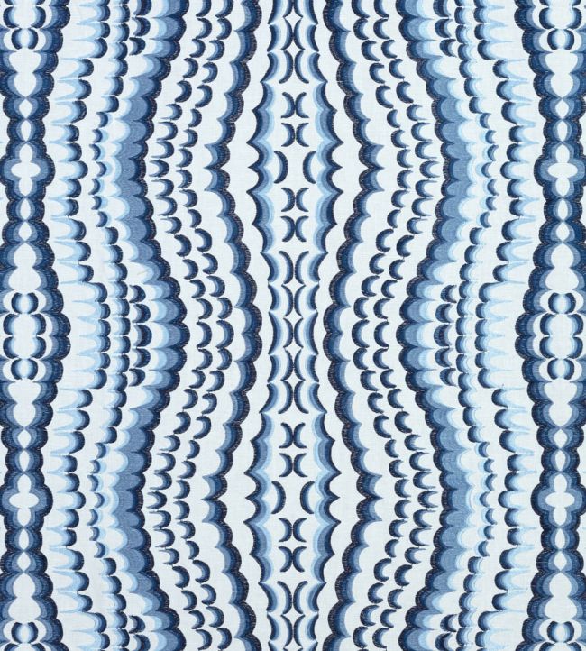 Ebru Embroidery Fabric by Thibaut Blue