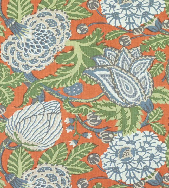 Mitford Fabric by Thibaut Orange