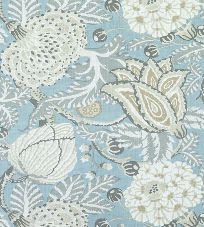 Mitford Fabric by Thibaut Aqua