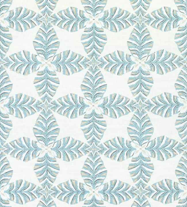 Starleaf Fabric by Thibaut Aqua