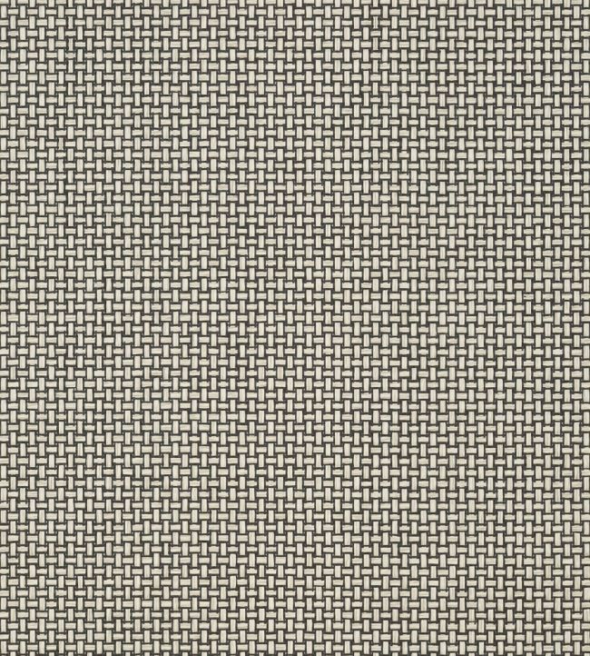 Baker Weave Wallpaper by Thibaut Black on Linen