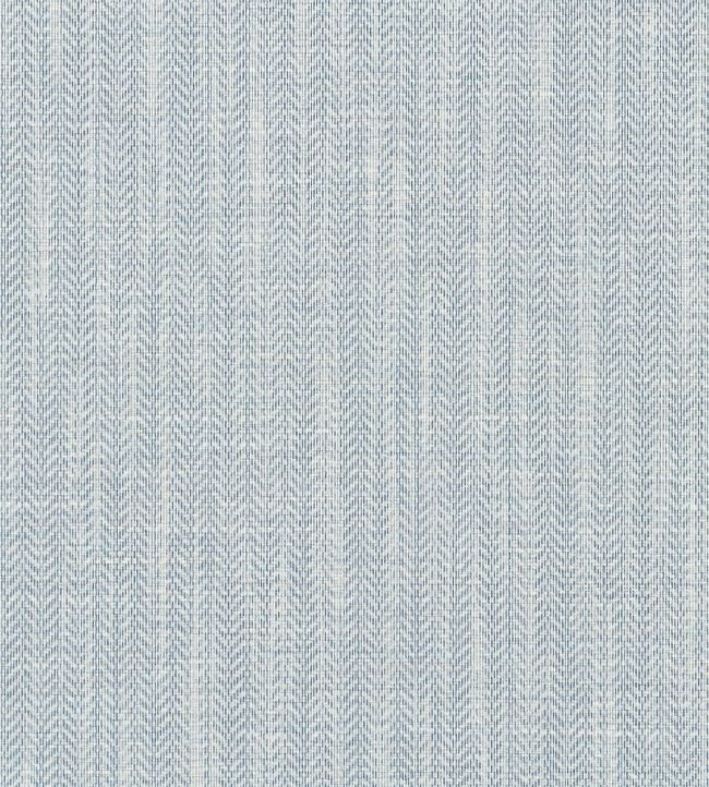 Baldwin Herringbone Wallpaper by Thibaut Blue