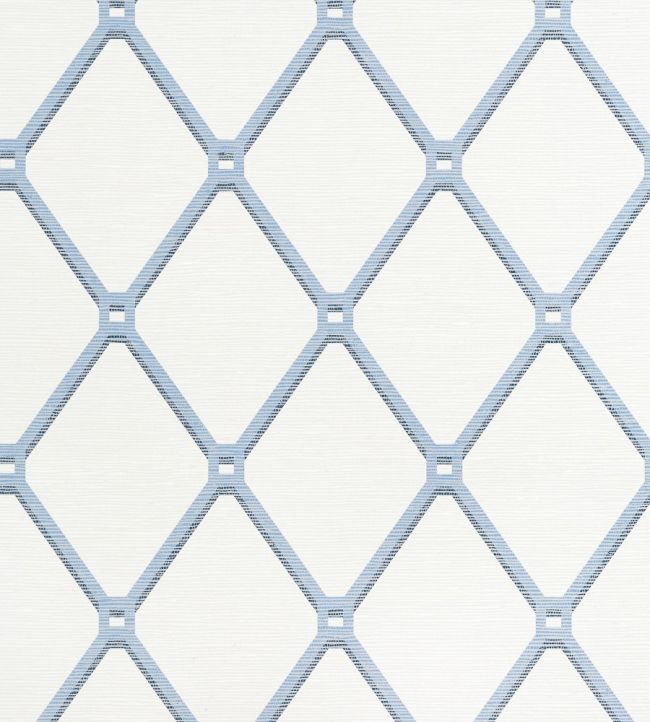 Easom Trellis Wallpaper by Thibaut Blue